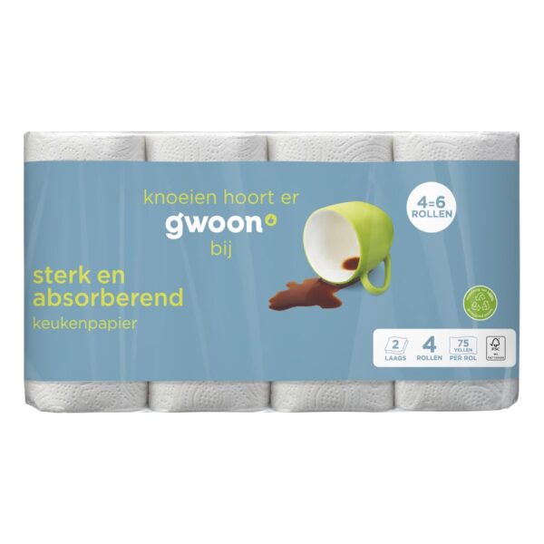 Gwoon ورق مطبخ 4 رول